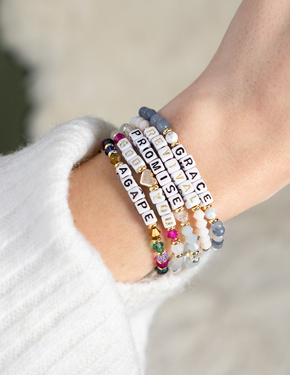 elegant agape letter bracelet silver design