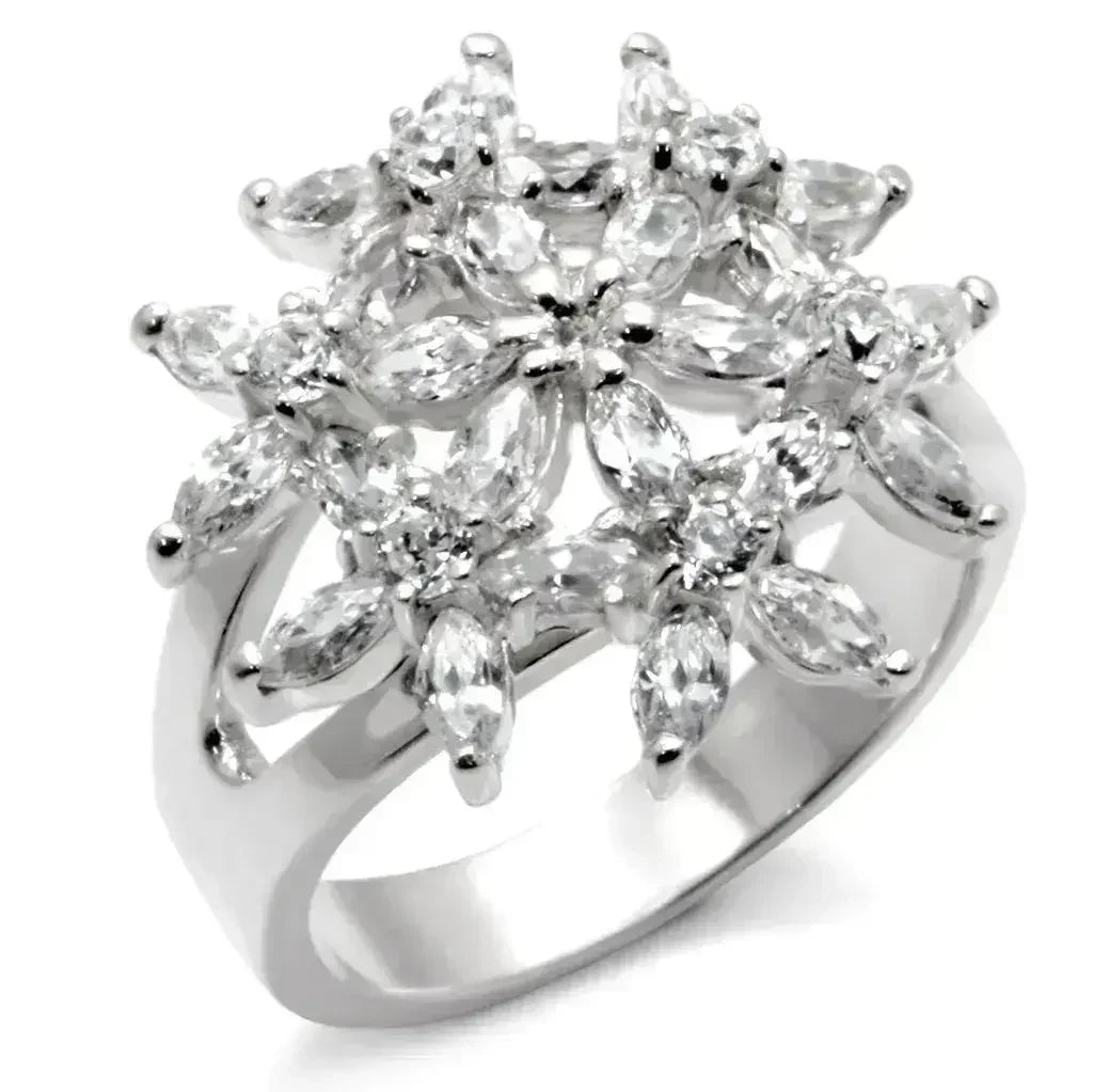 31820 High-Polished 925 Sterling Silver Ring with
