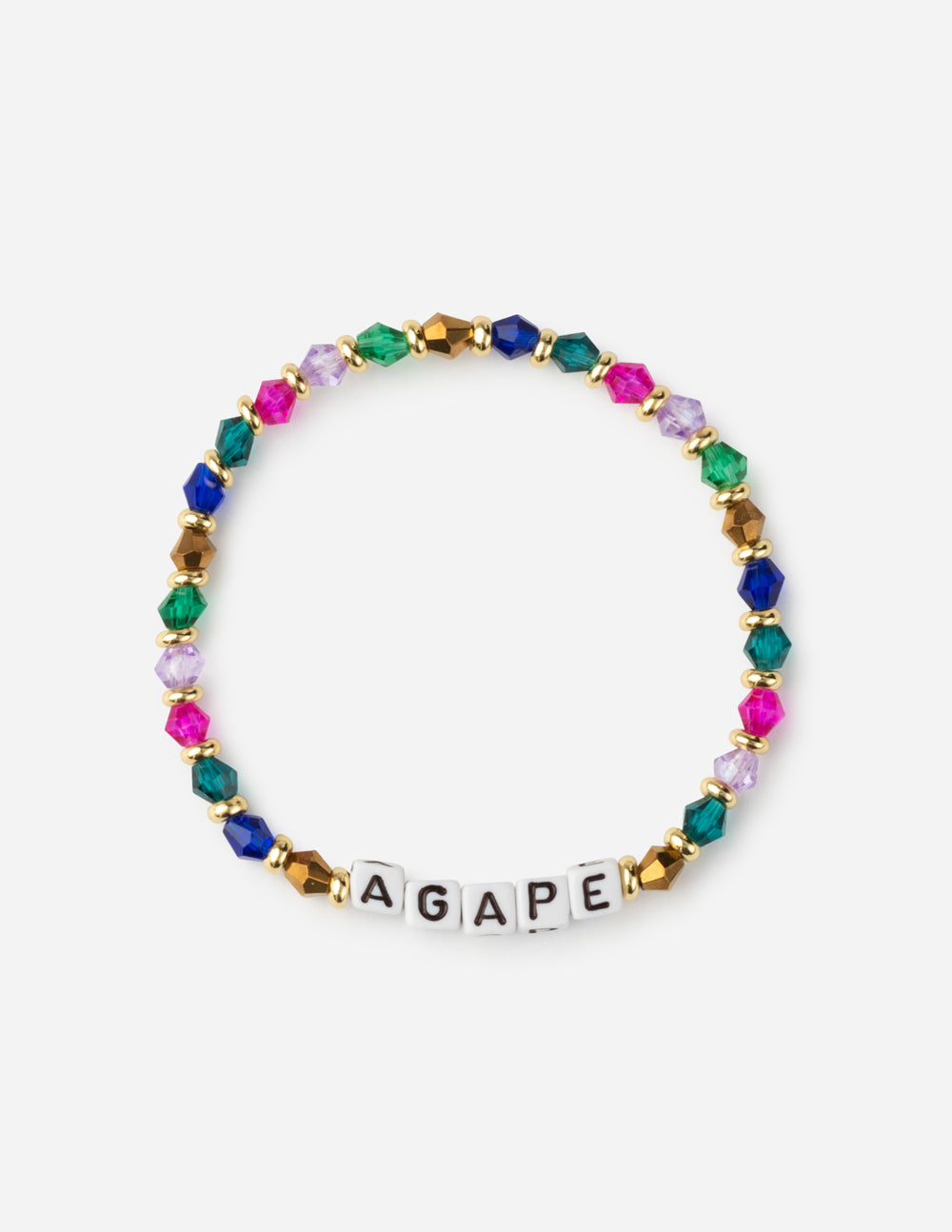elegant agape letter bracelet silver design