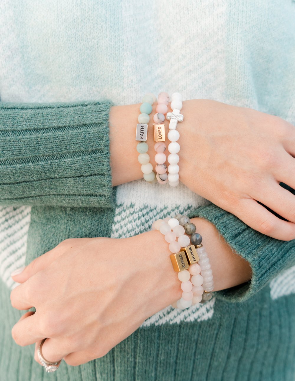 minimalist agape bracelet christian jewelry