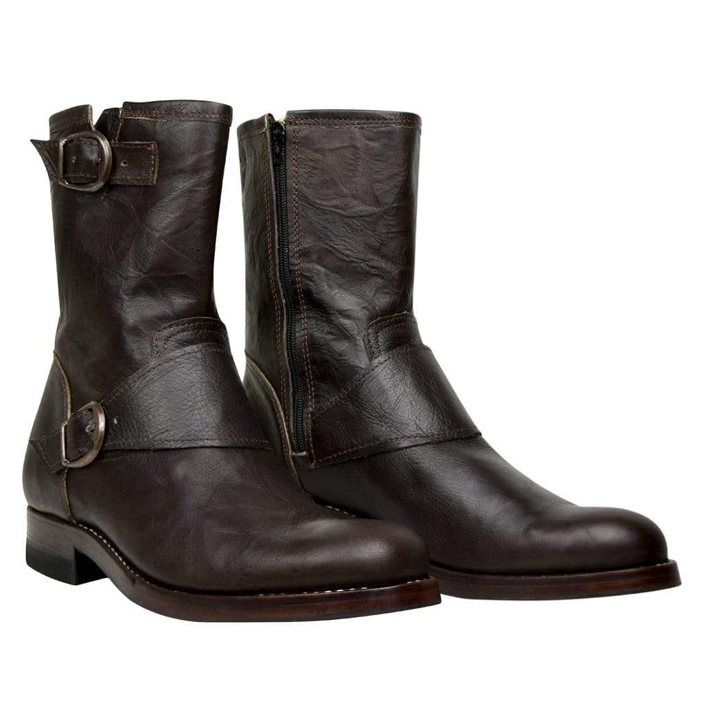 Leather custom biker boots for streetwear fashion