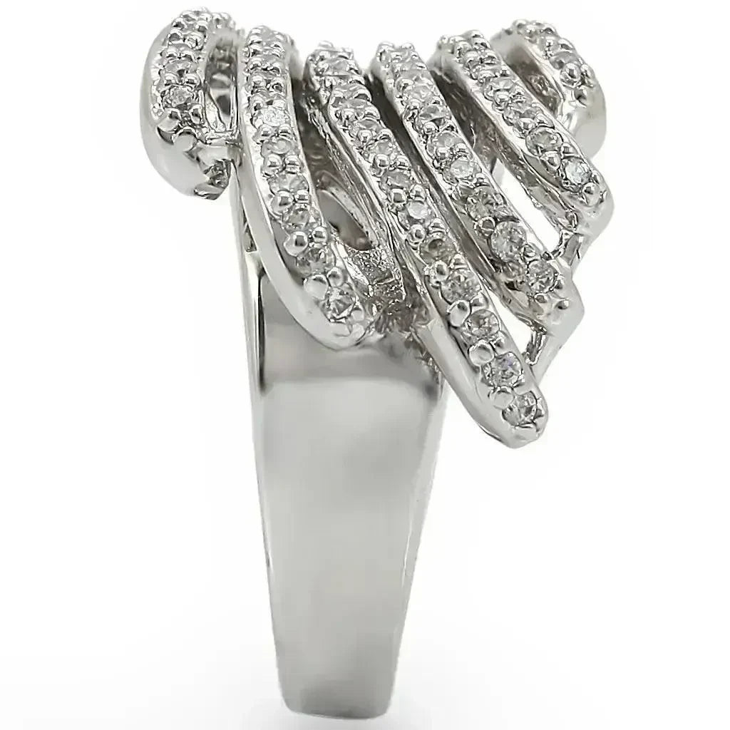 1W018 Rhodium Brass Ring – AAA CZ Stone (9.20g) | Hypoallergenic