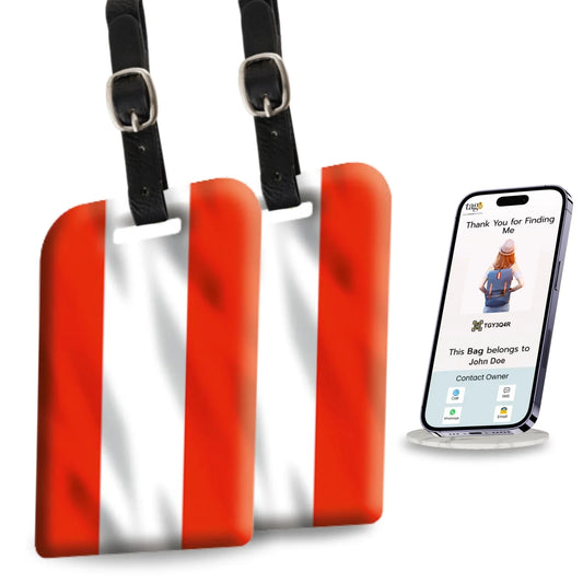 Smart Bag Security Tag - Austria Flag [Pack 2]-0