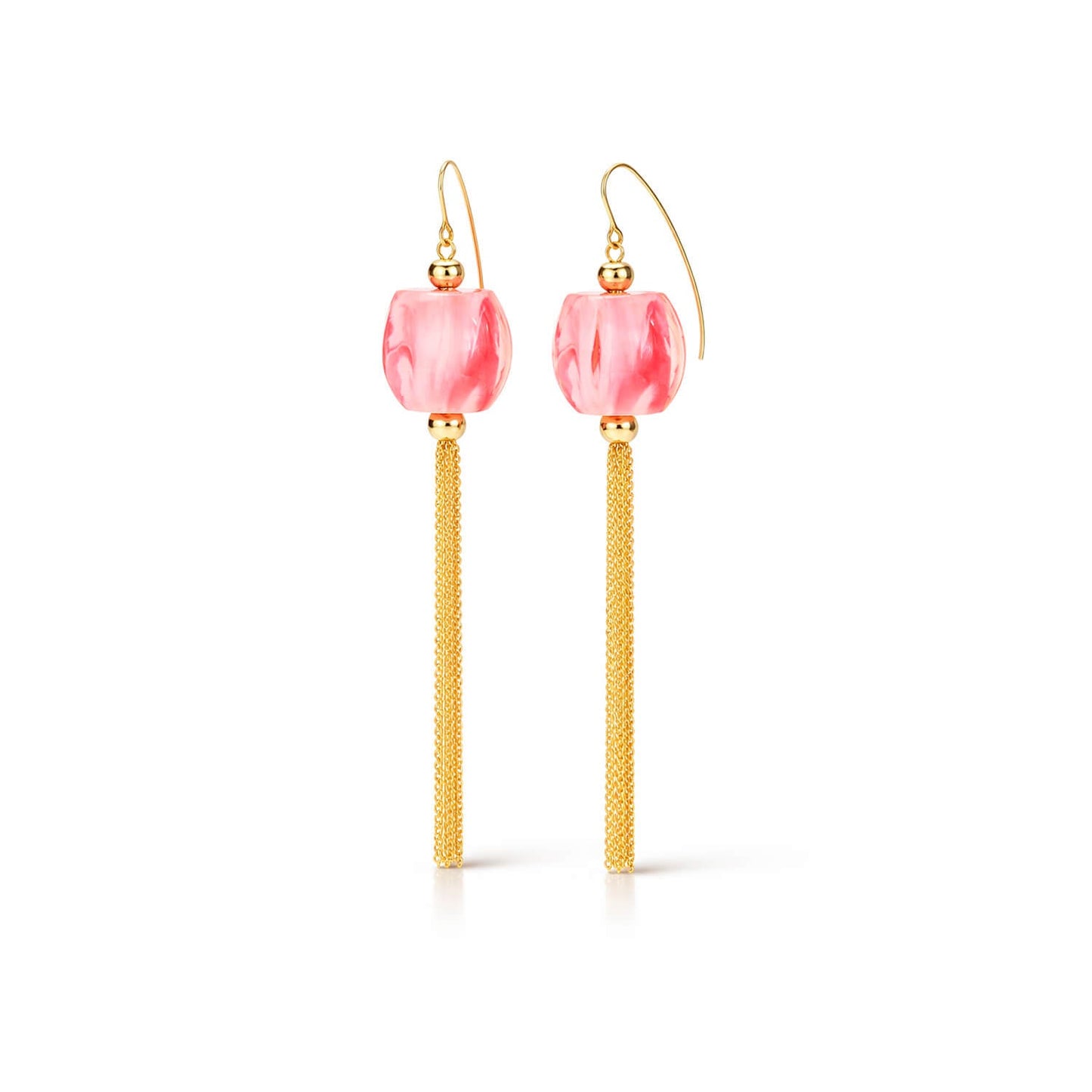 Tassel Bead Drop Earrings