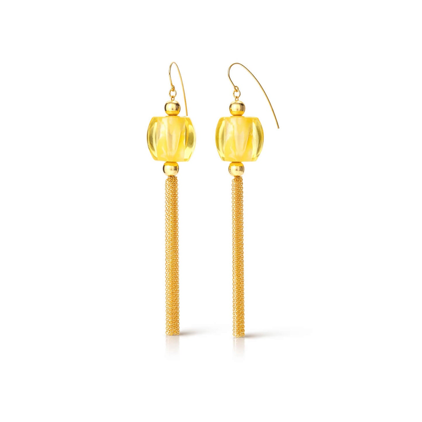 Tassel Bead Drop Earrings